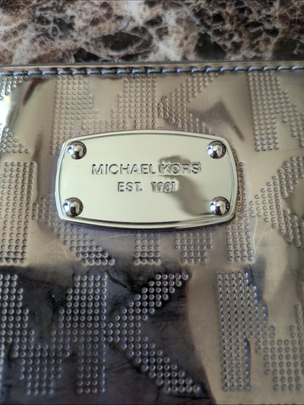 Michael Kors‎ Metallic Gold Wristlet Clutch